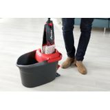 Vileda - Ultramat TURBO XL - Dweilmop - Rood - Inclusief Emmer en Steel