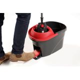 Vileda - Ultramat TURBO XL - Dweilmop - Rood - Inclusief Emmer en Steel