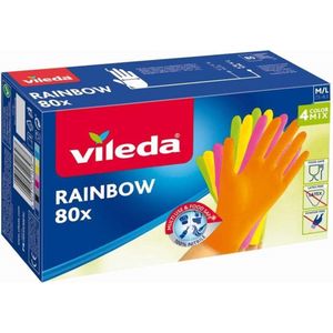 12x Vileda Rainbow Handschoenen 80 Stuks