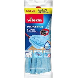 Vileda 167433 Microvezel-mop, universele kop, blauw, 1 stuk