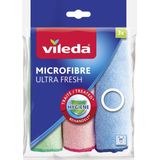 Vileda Ultra Fresh Microvezeldoeken - Set van 3 - 100% microvezels - Met antibacteriële behandeling
