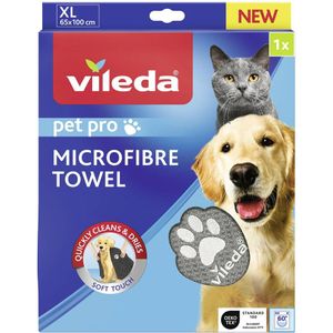 Vileda PetPro Microvezelhanddoek XL - Absorberend en sneldrogend - Honingraatstructuur - Maat XL