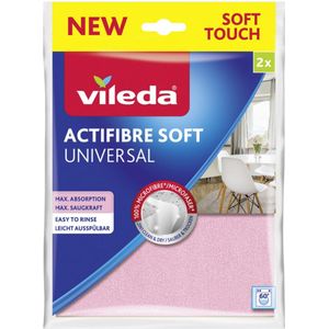 Vileda Actifibre Soft Universal reinigingsdoek - Set van 2 - Superabsorberend