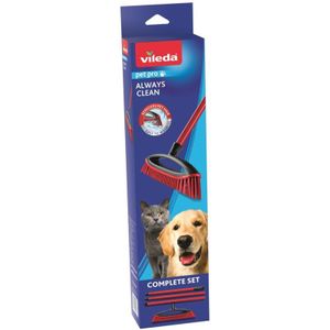 Vileda - Bezemborstel - Always Clean Pet Pro borstelset, rood, medium