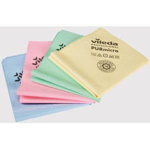 Vileda microvezeldoek Purmicro Active, pak van 5 stuks, blauw