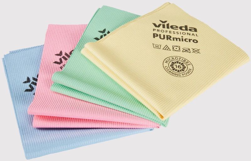 Vileda microvezeldoek Purmicro Active, pak van 5 stuks, blauw