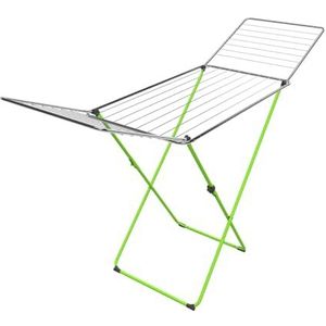 Vileda Rainbow Colors Droogrek met gekleurde voeten, verzinkt stalen rooster, 20 meter legplaats, voor binnen en buiten, opvouwbaar