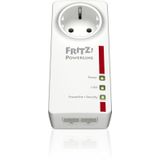 AVM FRITZ!Powerline 1220E International Extra Adapter/Extender 1.200 Mbit/s (PLC, IEEE P1901, 2 x Gigabit LAN, ideaal voor NAS-toepassingen en HD-streaming)