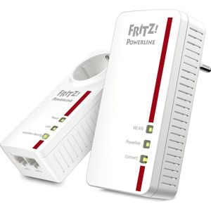 AVM FRITZ!Powerline 1260 Set - Powerline-adapter - Gigabit 1200 Mbps - AC WiFi 5 - 400 + 866 Mbps - 2-Pack