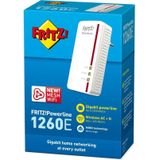 AVM FRITZ!Powerline 1260 - Powerline-adapter - Gigabit - WiFi 5 - 400 + 866 Mbps - 1-Pack