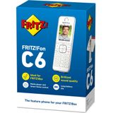 AVM FRITZ!Fon C6 DECT-comforttelefoon voor FRITZ!Box (hoogwaardig kleurendisplay, HD-telefonie, internet-/comfortdiensten, FRITZ!Box-functies aansturen) Internationale versie, wit