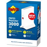AVM FRITZ!Repeater 3000AX - WiFi Versterker - WiFi punt - Tri-Band- AX WiFi 6 - 600 + 1200 + 2400 Mbps