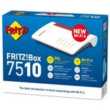 FRITZ!Box 7510 INT draadloze router Gigabit Ethernet Single-band (2.4 GHz) Wit