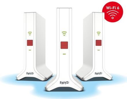FRITZ! - Mesh Set 4200 - Wi-Fi Set - Rood, Wit - Triband Wi-Fi 6, 4200 Mbit/s