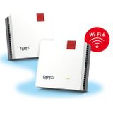 AVM - FRITZ!Mesh Wi-Fi Set 1600 - Rood, Wit - Wi-Fi 6 - 2-Pack