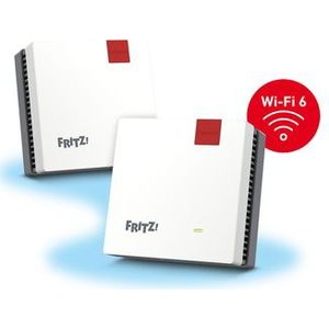 AVM - FRITZ!Mesh Wi-Fi Set 1600 - Rood, Wit - Wi-Fi 6 - 2-Pack