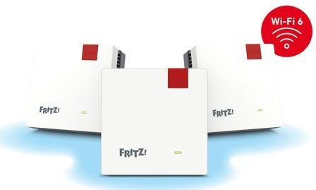 AVM - FRITZ!Mesh Wi-Fi Set 1600 - Rood, Wit - Intern - 3-Pack