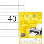 Top Stick 8698 printeretiket Wit Zelfklevend printerlabel
