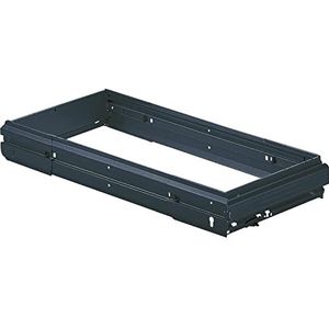 HETTICH 1084124 Systema Top 2000 Ophangmappen voor kastwanden, buitenbreedte 866-1038 mm Kastdiepte 360 mm, staal zwart, zilver