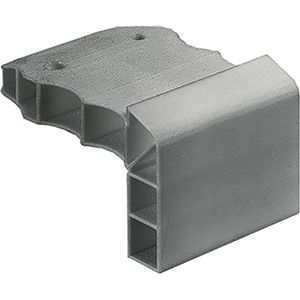 HETTICH 9229154 schuifdeur montagehulp voor 3 verschillende soorten montagemogelijkheden van het 2-baanige loopprofiel, kunststof grijs, zilver