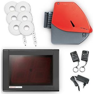 Meto Turn-O-Matic, Weerslagen en klantenstroom systeem 38328370 (rood, twee-cijferige LED-weergave), 1 oproepsysteem met accessoires, klaar voor gebruik, Rood/Grijs, 33 x 20.6 x 48.5 cm