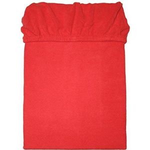 Mesana C-10001/32 microvezel fleece hoeslaken 90-100 x 200 cm, knuffelig zacht en warm, vele kleuren, rood