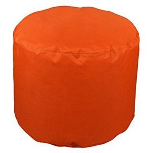 Kinzler S-10118/09 zitkruk rond, ca. Ø50 x H40 cm, outdoor & indoor, zitzak in vele verschillende kleuren, waterafstotende kruk, oranje