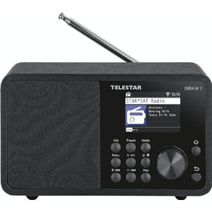 Telestar DIRA M 1 Internetradio Internet, DAB+, VHF (FM) AUX, Bluetooth, DLNA, USB, WiFi, Internetradio Opnamefunctie, Geschikt voor DLNA, Incl.