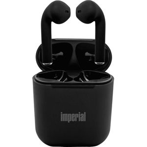 Imperial bluTC TWS HP 1 True Wireless Earbuds TWS hoofdtelefoon (Bluetooth-hoofdtelefoon, touch-bediening, Bluetooth 5.2, USB-C, met microfoon, oplaadetui) zwart