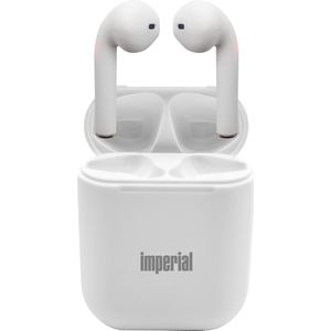Imperial bluTC TWS HP 1 True Wireless Earbuds TWS hoofdtelefoon (Bluetooth-hoofdtelefoon, touch-bediening, Bluetooth 5.2, USB-C, met microfoon, oplaadetui) wit