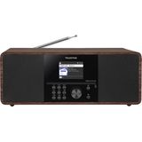 Telestar DIRA S 24 CD - DAB+ digitale radio met cd-speler (stereo radio, FM/DAB/DAB+, cd-speler, Bluetooth 5.1, USB Recording & Media Player, DSP Sound) houtlook, bruin