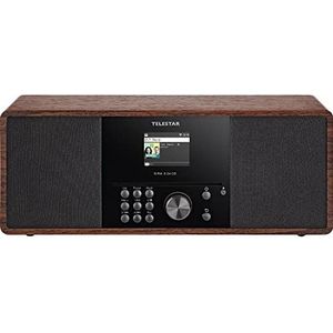 Telestar DIRA S 24 CD - DAB+ digitale radio met cd-speler (stereo radio, FM/DAB/DAB+, cd-speler, Bluetooth 5.1, USB Recording & Media Player, DSP Sound) houtlook, bruin