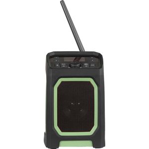 IMPERIAL DABMAN OR 5 Outdoor radio met DAB+ en Bluetooth 5.3 (5000 mAh batterij, 30 uur speeltijd, 8 W, IP65 waterdicht) zwart/groen