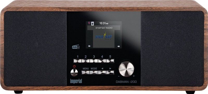 IMPERIAL DABMAN i200 Internetradio Bruin - Multifunctionele Stereoradio - Houten Behuizing