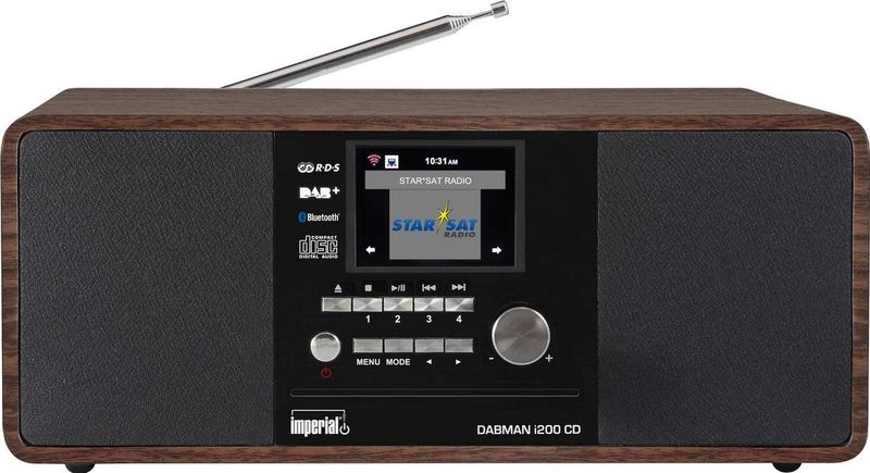 IMPERIAL DABMAN i200 CD Internetradio - Bruin - Multifunctioneel - DAB+ en FM
