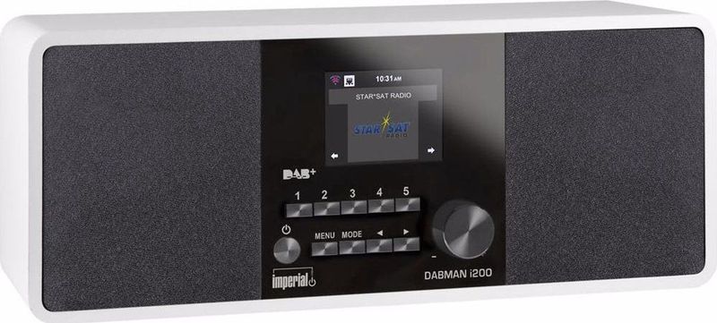 IMPERIAL DABMAN i200 Internetradio - Wit - Houten Behuizing - DAB+, FM