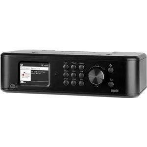 Imperial DABMAN i460 Multifunctionele radio (DAB+/FM & internetradio, streaming, inbouw- en wandmontage, Bluetooth, USB 2.0 opname & afspelen, EWF-noodsignaal, hotelmodus) zwart