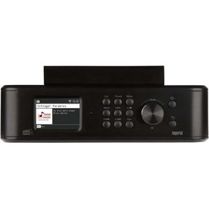 Imperial DABMAN i205 Internetradio/DAB , 2 x 15 watt, streamingdiensten, bluetooth, webradio, FM-radio, kleurendisplay, app-bediening, wekker, houtlook