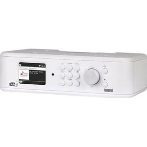 Imperial DABMAN i460 Multifunctionele radio (DAB+/FM & internetradio, streaming, inbouw- en wandmontage, Bluetooth, USB 2.0 opname & afspelen, EWF-noodsignaal, hotelmodus) wit/zilver
