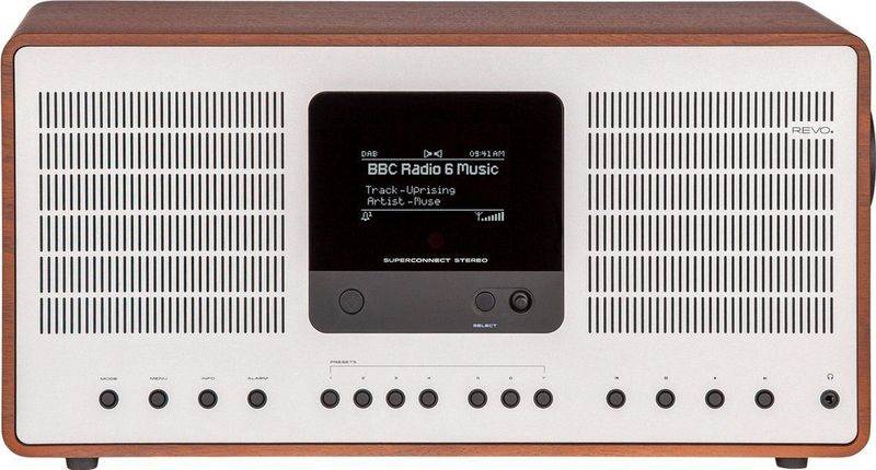 Revo SuperConnect - Stereo - DAB+ - Internet Radio - Walnoot/Zilver