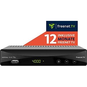 Imperial T2 IR plus incl. 12 maanden freenet TV (DVB-T2), TV-ontvanger, Zwart