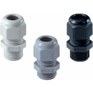 Wartel IP68 polyamide slagvast M20 donkergrijs - 10 stuks