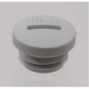 Blindstop metrisch polyamide slagvast M12 lichtgrijs - 10 stuks