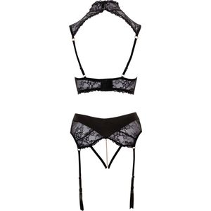 Sensueel Open Jarretel Set met Kettingen