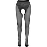 Cottelli Collection Stockings & Hosiery - verleidelijke panty met open kruis en slipje, erotische ouvert-panty voor haar, zwart