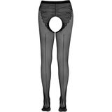 Cottelli Collection Stockings & Hosiery - verleidelijke panty met open kruis en slipje, erotische ouvert-panty voor haar, zwart