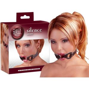 Fetish Collection – Lederen Verstelbare Ring Gag voor de Onderdanige Slaaf - Zwart