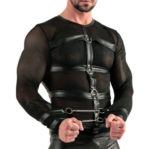 Shirt aus elastischem Powernet und trendigem Mattlook