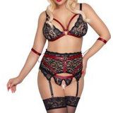 Straps-Set aus Spitze mit Armfesseln