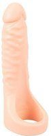 Penis-/Hodenring „Double Fucker“ mit Naturdildo